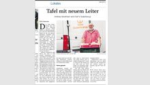 Artikel aus den Zeitungen des "sh:z" zum neuen Leiter der Süderbraruper Tafel