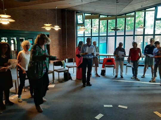 Zum Schluss übten wir sogar eine Musicalszene ein. 