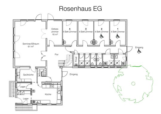 Grundriss Rosenhaus EG