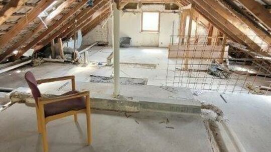 Das Dachgeschoss ohne Wände