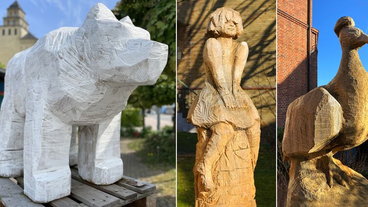 Skulpturen (Fotos: Alexandra Fröhling, Philipp Reinfeld, Johannes Caspersen)