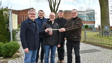Schlüsselübergabe auf dem Schleswiger Michaelisberg